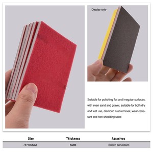 Juego de 21 piezas de papel de <span class=keywords><strong>lija</strong></span> de espuma cuadrada roja de 3*4 pulgadas, kit de esponjas de lijado en húmedo o en seco <span class=keywords><strong>para</strong></span> pulido manual de metal, <span class=keywords><strong>madera</strong></span> y automóviles - Product Image 5