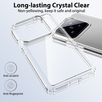 Coque de téléphone transparente en PC et TPU anti-rayures, antichoc, pour Xiaomi Redmi Note 13 5G, Note 13 Pro, Note 13 Pro Plus, vente chaude