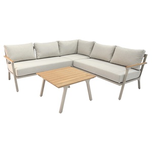 Juego de sofá de tubo de aluminio fundido en forma de L moderno de lujo para exteriores para jardín, sala de estar, Hotel y Villa, conversación versátil - Product Image 5