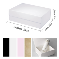 Boîte Cadeau Pliable Carrée Magnétique Blanche en Papier pour Chaussures, Vente en Gros