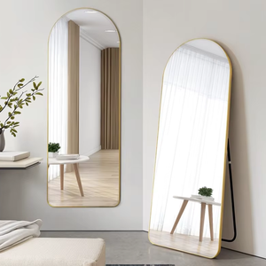 Thanh Lịch Arched Đầy Đủ Chiều Dài Gương Cho Nhà Phòng Ngủ Cloakroom Phòng Tắm Tường 3Mm Nhôm Với Khung Gỗ - Product Image 3