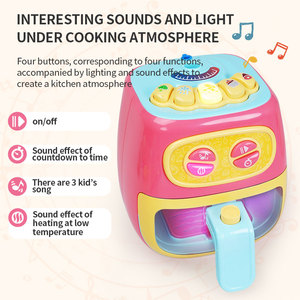 เครื่องทอดอาหารพลาสติกทำจากพลาสติกใช้ในครัวของเล่นแบบจำลองสำหรับเด็กเพื่อการศึกษาด้วยดนตรีและเสียง - Product Image 4