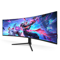 Monitor Curvo de 49 Pulgadas, Pantalla de Ordenador de 120 Hz, Monitor LCD, Monitores para Juegos 5K