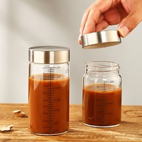 Bocal de conservation alimentaire en verre borosilicate LOGO, sans BPA, étanche, avec échelle graduée, hermétique et durable, pour jus et boissons