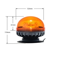 Feux de signalisation rotatifs à LED ambre étanches IP66 de haute qualité ECE R65 R10, DC12-24V 19W SMBX, garantie de 3 ans