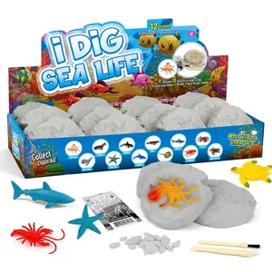 Hot selling Ocean Animal Dig archaeology fossil toy Educational Science STEM DIY Toys Sea Life Excavation Dig Kit Toy
