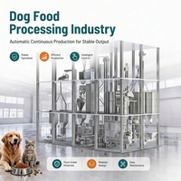 Ligne de production industrielle automatique d'aliments pour animaux de compagnie 1-10t/h, machine de traitement des aliments pour chiens et chats à double vis, SS304, 220-480V, ISO