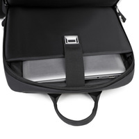 Mochila de Viaje Moderna Ergonómica de TPU Impermeable, Mochila para Portátil con Puerto USB, Cierre de Cremallera y Cierre de Hebilla, Correa de Cadena, Forro de Poliéster