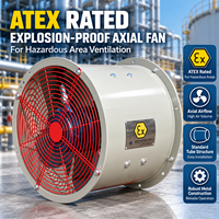 Ventilateur axial antidéflagrant ATEX 400 mm 380 V, ventilateur de conduit électrique pour la ventilation des zones dangereuses DEYUE BT-35