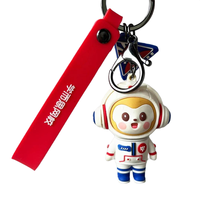 Breloque de sac en PVC 3D en forme de personnage enfantin joyeux, porte-clés mascotte de dessin animé pour cadeaux promotionnels de maternelle
