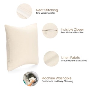 Fodere <span class=keywords><strong>per</strong></span> cuscini in lino 40x40 cm <span class=keywords><strong>per</strong></span> sublimazione, <span class=keywords><strong>per</strong></span> divano e decorazioni domestiche - Product Image 3