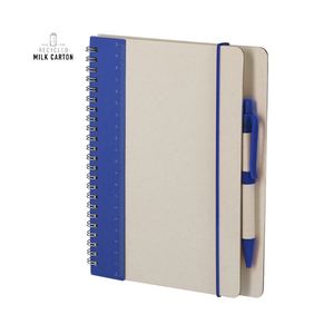 Nuevo Producto Promocional: Bloc de Notas de Cartón Reciclado con Espiral y Tapa Dura, Bolígrafo Ecológico con Serigrafía, para Oficina - Product Image 1