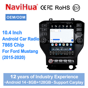 วิทยุติดรถยนต์ระบบแอนดรอยด์หน้าจอสัมผัสขนาด 10.4 นิ้ว แบบเทสล่า ยี่ห้อ Navihua รุ่นใหม่ สำหรับรถยนต์ฟอร์ด มัสแตง ปี 2015-2020 พร้อมระบบนำทาง GPS และ DSP - Product Image 1