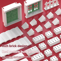 Kit de construction de maison DIY, mini blocs de maison en ciment, jouet d'architecture de Noël, jouet de jeu d'imitation