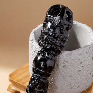 Vajra Phurba en <span class=keywords><strong>Obsidienne</strong></span> Naturelle Sculpté à la Main, Bâtonnet de Guérison en Cristal pour la <span class=keywords><strong>Protection</strong></span> Énergétique et la Décoration Spirituelle (Vente en Gros) - Product Image 4