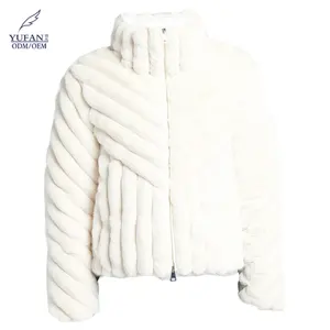 YuFan ODM Großhandel individuell gefärbte lockere Damenjacke Sherpa-Wintermantel für Damen Straßenmode Fleece