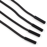 Fabricant fournissant 3mm 6mm cordon élastique rond noir cordon de serrage en alliage métallique pour vêtement/chaussure