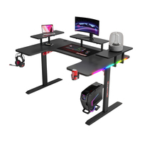 Bureau de jeu extra large avec structure métallique réglable et finition élégante en fibre de carbone pour un jeu amélioré