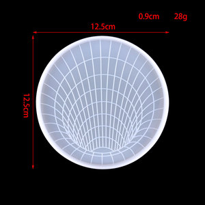 DM427 Visual Trap Spiral geometrie Rund kreis Getränke becher Matte Tablett Untersetzer Board Epoxid form Harz Silikon - Product Image 5