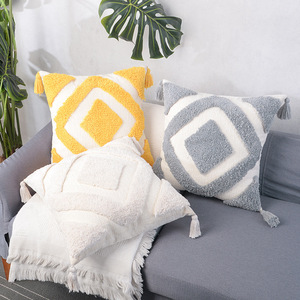 Taie d'oreiller bohème en peluche groupée <span class=keywords><strong>coussin</strong></span> canapé salon housse de <span class=keywords><strong>coussin</strong></span> taie d'oreiller personnalisée pour salon chambre canapé - Product Image 1