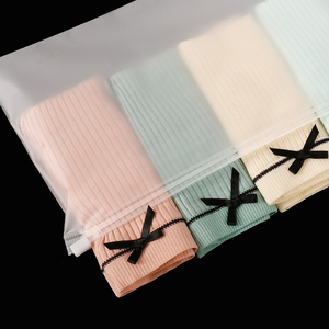 Hot Bán Biểu Tượng Tùy Chỉnh In Ấn Trong Suốt Frosted Phân Hủy Sinh Học Dây Kéo Túi Cho Quần Áo Bao Bì Cho Vớ Và Giày - Product Image 4