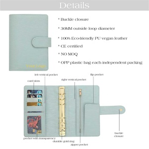 <span class=keywords><strong>Carpeta</strong></span> de Anillas A6 de Piel Saffiano Epi Personalizada de Hongbo, la Más Vendida, en 27 Colores, con 6 Anillas Doradas, para Regalo Escolar u Oficina - Product Image 5