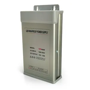 Shenzhen 24V 12V LED Driver 220V AC DC Transformer IP65 200W 300W 360W 400W Suplai Daya Tahan Hujan untuk Peralatan Industri