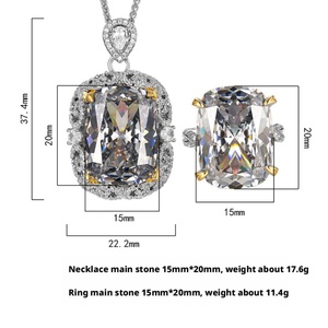 High Quality 15*20mm Black Gray Bird Nest Eco-friendly Copper Zirconia Jewelry Elegant Pendant Earrings Set <b>for</b> Women - Product Image 6