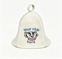 Chapeau de sauna personnalisé avec broderie du logo du club, 100% feutre de laine de Nouvelle-Zélande, couvre-chef de sauna personnalisé pour les entreprises, vente en gros