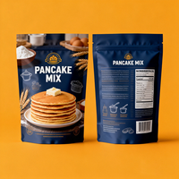 Sachet Doypack personnalisé pour mélange de crêpes, sachet plat, emballage alimentaire de qualité alimentaire