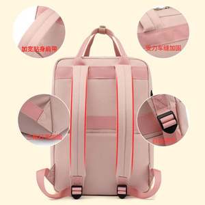 Mochila para ordenador portátil de tela Oxford personalizada con cierre de cremallera Patrón de letras Forro de poliéster - Product Image 3