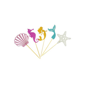 10 PCS Mermaid Theme Birthday Party Supplies Party Paper PlateBanner Birthday Party Decorations Set - Product Image 5