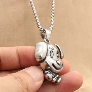 yunnique Cartoon Dog Pendant Stainless Steel Necklace Men's <b>Retro</b> <b>Gift</b> Jewelry 280547 - Product Image 3
