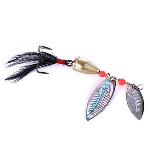 Leurre métallique rigide de type cuillère avec paillettes rotatives, appât artificiel idéal pour la pêche au bar, au <span class=keywords><strong>black</strong></span>-<span class=keywords><strong>bass</strong></span>, spinnerbait, 7.8cm/11g, offre spéciale - Product Image 3