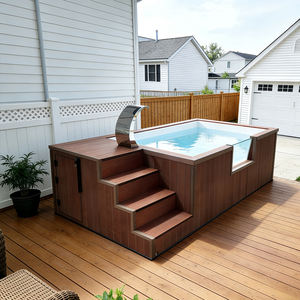 Piscines de jardin, piscines extérieures pour adultes, piscines extérieures en PVC, revêtement de piscine, piscine conteneur avec terrasse, piscine transparente - Product Image 4