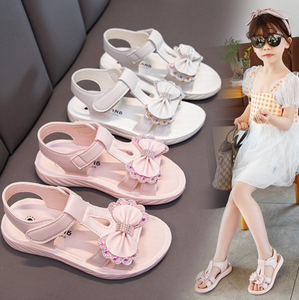 Sandalias de Moda para Niñas, Estilo Popular, Zapatos Romanos para Niñas Pequeñas, Sandalias de Princesa con Suela Suave, Sandalias de Goma para Niñas Grandes de Verano - Product Image 4
