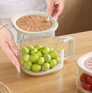 Colador giratorio de plástico telescópico para lavar y deshidratar frutas y verduras, cesta de drenaje para cocina - Product Image 3
