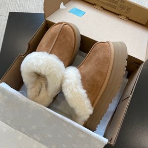 Chauffeuses Hivernales en Peau <span class=keywords><strong>de</strong></span> Mouton pour Femme, Confortables, Chaudes, à Semelle Épaisse, Étoile, Antidérapantes, en Cuir Véritable, Bottes <span class=keywords><strong>de</strong></span> Neige pour Femme - Product Image 3