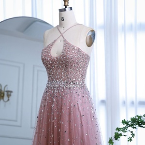 Serene Hill LA72863 <span class=keywords><strong>Abito</strong></span> da Sera Rosa con Collo all'Americana Senza Maniche Linea A Elegante Vestito da Cerimonia <span class=keywords><strong>per</strong></span> <span class=keywords><strong>Festa</strong></span> <span class=keywords><strong>di</strong></span> <span class=keywords><strong>Laurea</strong></span> 2026 - Product Image 4