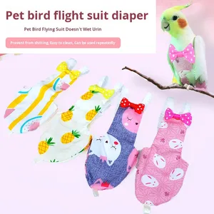 Vente en gros de couches pour perroquets, vêtements de vol, costumes d'oiseaux en coton respirant, durables, de haute qualité, lavables, toutes saisons. - Product Image 2