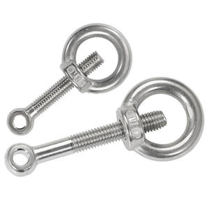 Boulons à œil en acier inoxydable 304 DIN444 standard M5 M6 M8 M10 avec trou/anneaux, goujons articulés, vis <span class=keywords><strong>d</strong></span>'<span class=keywords><strong>ancrage</strong></span>, longueur 20 mm, 25 mm - Product Image 2