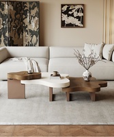 Table basse nuage de style italien, luxe léger, design antique, pour petit appartement, salon haut de gamme