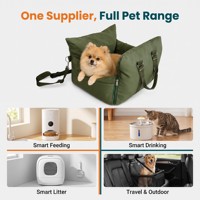 Housse de siège auto pour chien, motif écossais, antidérapante, avec poche de rangement, crochet de sécurité pour laisse et poignée de transport pour chiens et chats de petite et moyenne taille