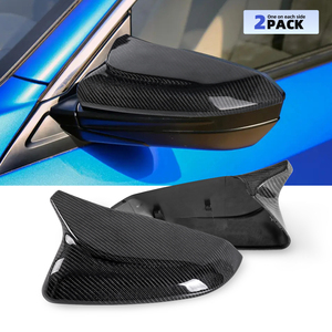 Artículo Popular: Par de Cubiertas de Espejo de Fibra de Carbono con Diseño de Cuerno de Buey, de Reemplazo con Clip para la Carcasa del Espejo Retrovisor Lateral del Civic 10ª Generación - Product Image 1