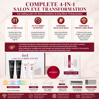 4 en 1 Lash & Brow Lift and Tint Kit Eyelash Lifting 5 Lift Pads Netrural Wild Eyebrow Semi-permanent Personnalisé