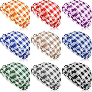 Etiqueta personalizada Logo Sublimación Satén Forrado Pre-atado Halo Twisted Band Hombres Turbante Durag Head Wrap para Hombres Mujeres - Product Image 4