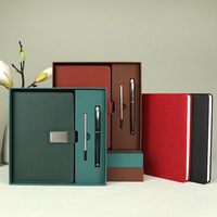 Ensemble cadeau de carnet en cuir A5 personnalisé avec stylo à logo Cadeaux d'entreprise de Noël pour les clients