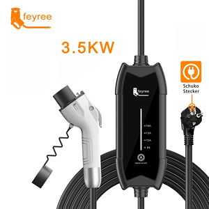 Cargador de Coche Feyree GBT, Carga Rápida de 16A 3.5kW, Cargador EV Fase 1 85V con Pantalla LCD de 1.8 Pulgadas, Cargador AC EV para Coches Eléctricos - Product Image 1