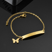 Pulsera de Acero Inoxidable Ajustable con Logotipo Personalizado, Chapada en Oro de 18K, Cadena de Eslabones Minimalista, Joyería para Hombre, Artículos de Regalo