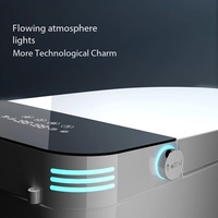 WC intelligent électrique tout-en-un entièrement automatique avec abattant automatique, siège chauffant, réservoir encastré et fonction bulles